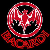 Bacardi Bat Red Logo Rum Sign Enseigne Néon