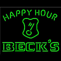 Beck Key Logo Happy Hour Beer Enseigne Néon