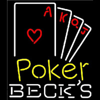 Becks Poker Ace Series Beer Sign Enseigne Néon