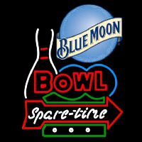 Blue Moon Bowling Spare Time Beer Sign Enseigne Néon
