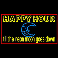 Blue Moon Happy Hour Till Beer Sign Enseigne Néon
