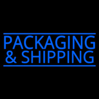 Blue Packaging And Shipping Enseigne Néon