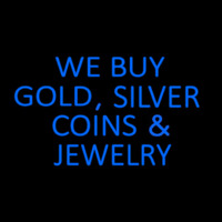Blue We Buy Gold Silver Coins And Jewelry Enseigne Néon