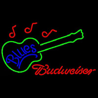 Budweiser Blues Guitar Beer Sign Enseigne Néon