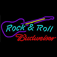 Budweiser Rock N Roll Guitar Beer Sign Enseigne Néon