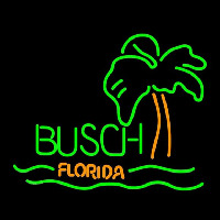Busch Florida with Palm Tree Beer Sign Enseigne Néon