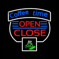 Coffee Time Open Close Enseigne Néon