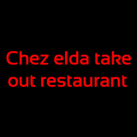 Custom Chez Elda Take Out Restaurant Enseigne Néon