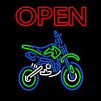 Double Stroke Red Open Bike Logo Enseigne Néon