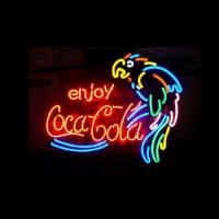 Enjoy Coca Cola Parrot Bière Bar Entrée Enseigne Néon