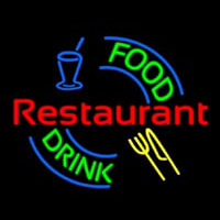 Food And Drink Restaurant Logo Enseigne Néon