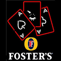 Fosters Ace And Poker Beer Sign Enseigne Néon