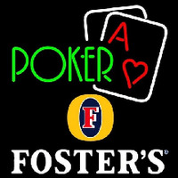 Fosters Green Poker Beer Sign Enseigne Néon