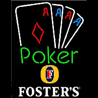 Fosters Poker Tournament Beer Sign Enseigne Néon