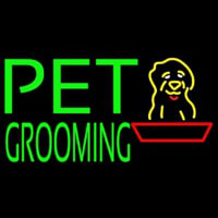 Green Pet Grooming Block 1 Enseigne Néon
