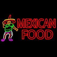 Mexican Food Man Logo Enseigne Néon