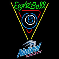 Natural Light Eightball Billiards Pool Beer Sign Enseigne Néon
