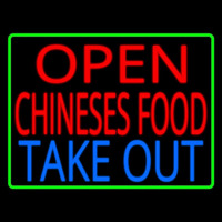 Open Chinese Food Take Out Enseigne Néon