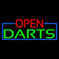 Open Darts With Blue Border Enseigne Néon