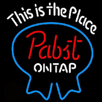 Pabst Light This is the Place Beer Sign Enseigne Néon