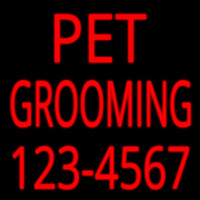 Pet Grooming With Phone Number Enseigne Néon