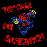 Pig Sandwich Enseigne Néon