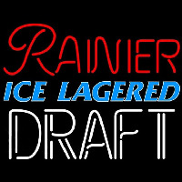 Rainier Ice Lagered Draft Beer Sign Enseigne Néon