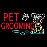 Red Pet Grooming Enseigne Néon