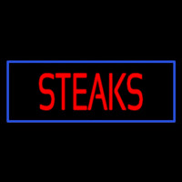 Red Steaks With Blue Border Enseigne Néon