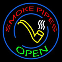 Smoke Pipes Open Circle Enseigne Néon