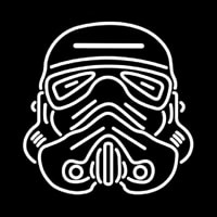 Star Wars Storm Trooper Helmet Enseigne Néon