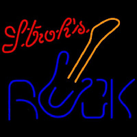 Strohs Rock Guitar Beer Sign Enseigne Néon