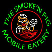 The Smoken Pig Mobile Eatery Enseigne Néon