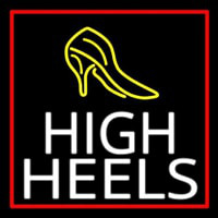 White High Heels With Sandal Enseigne Néon