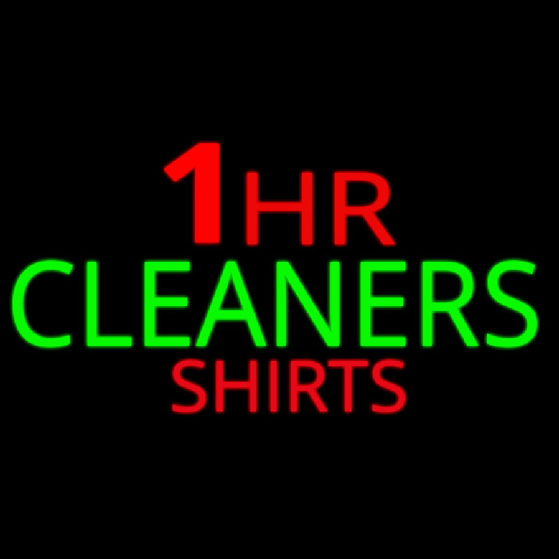 1 Hr Cleaners Shirt Enseigne Néon