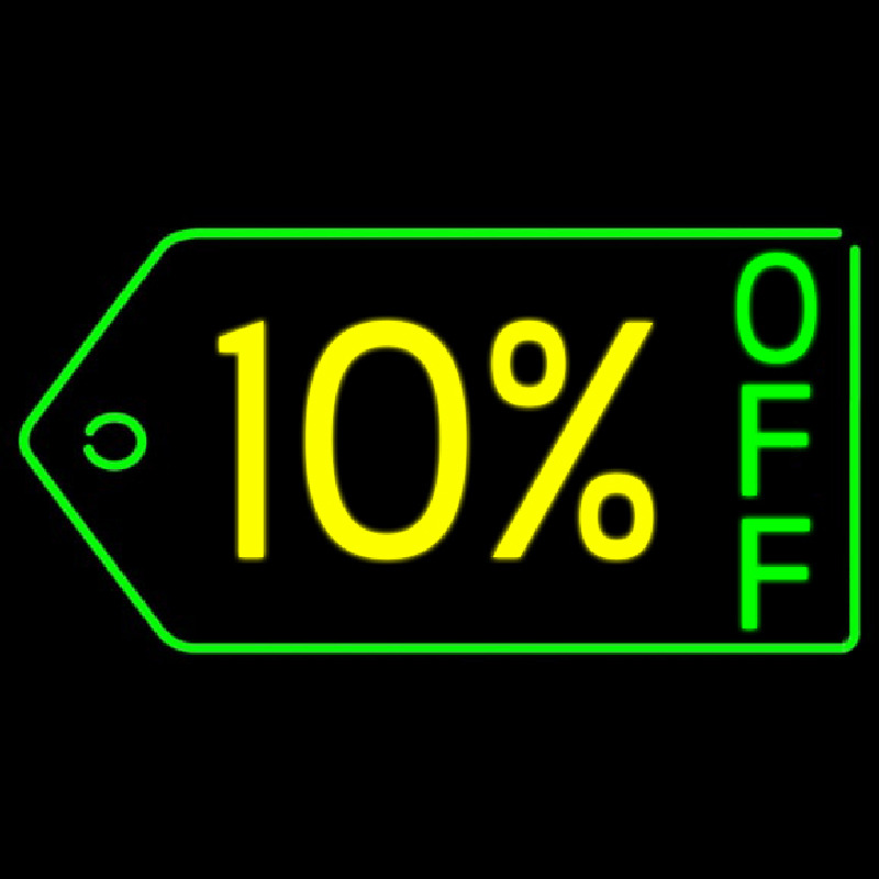 10 Percent Off Enseigne Néon