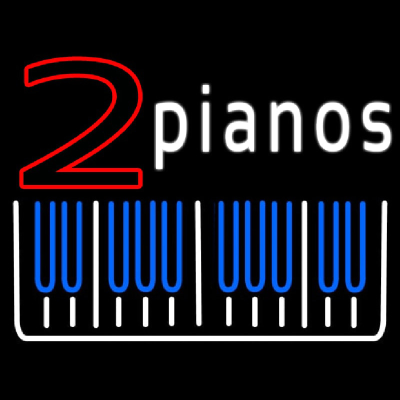 2 Pianos Enseigne Néon