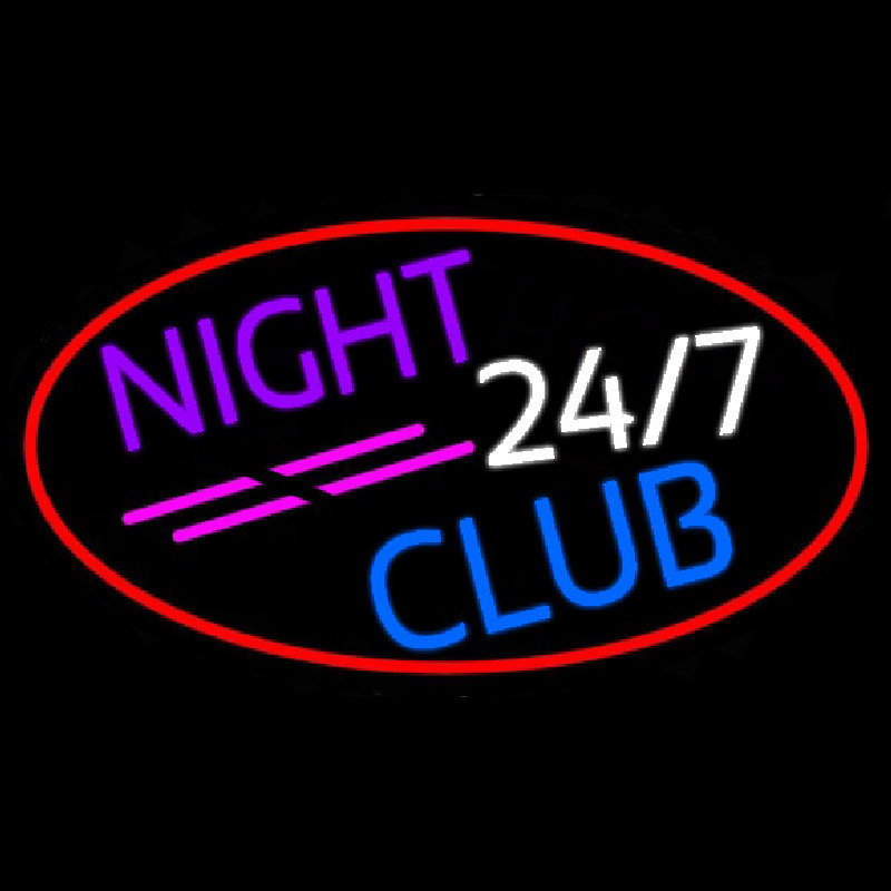 24 7 Night Club Enseigne Néon