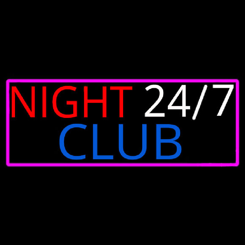 24 7 Night Club Enseigne Néon
