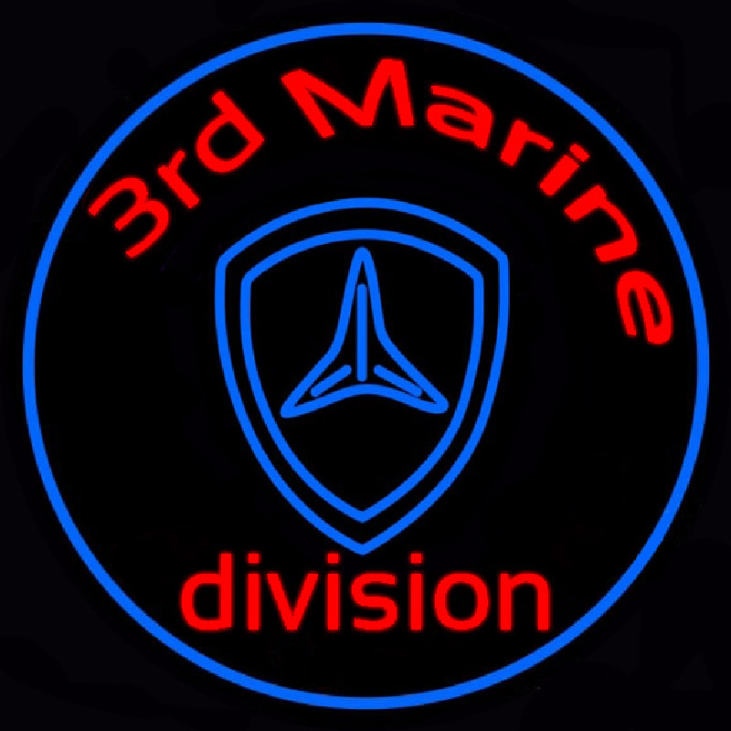 3rd Marine Division In Round Enseigne Néon