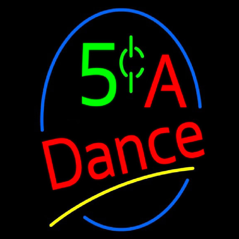 5 Cents A Dance Enseigne Néon