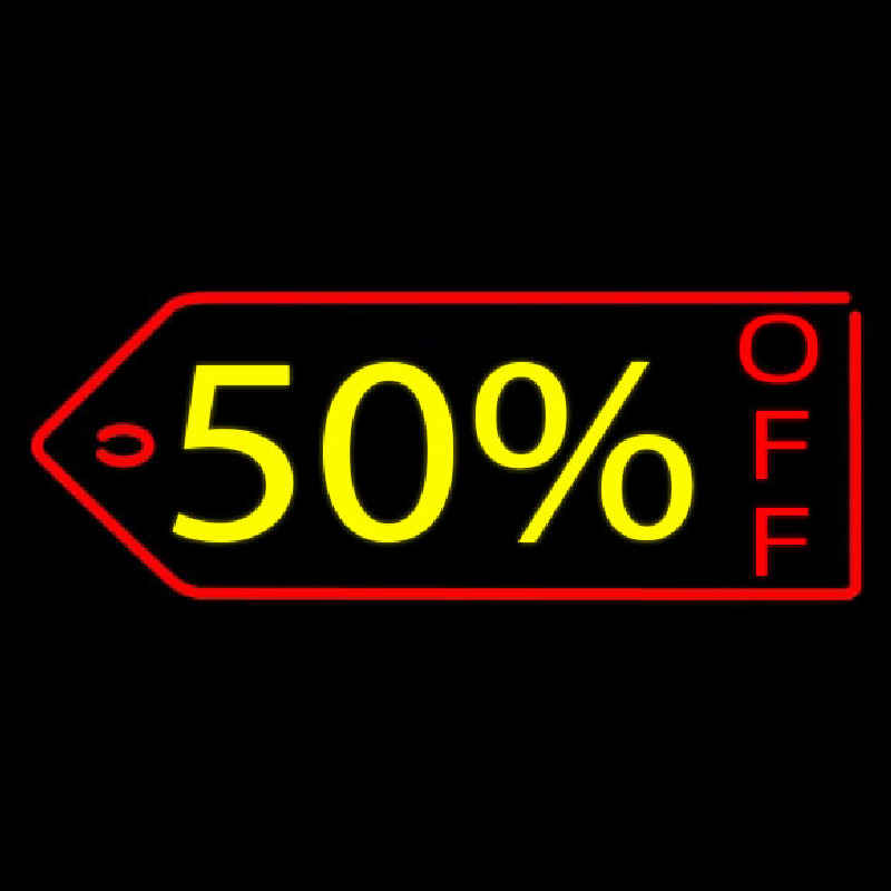 50 Percent Off Enseigne Néon