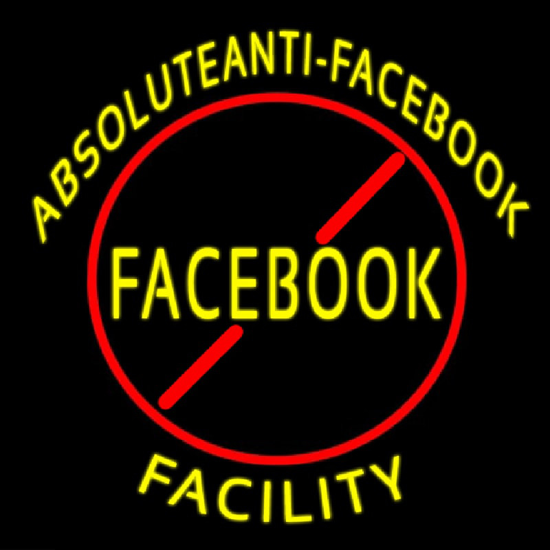 Absoluteanti Facebook Facilty Enseigne Néon