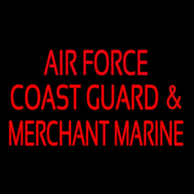 Air Force Coast Guard Merchant Marine Enseigne Néon