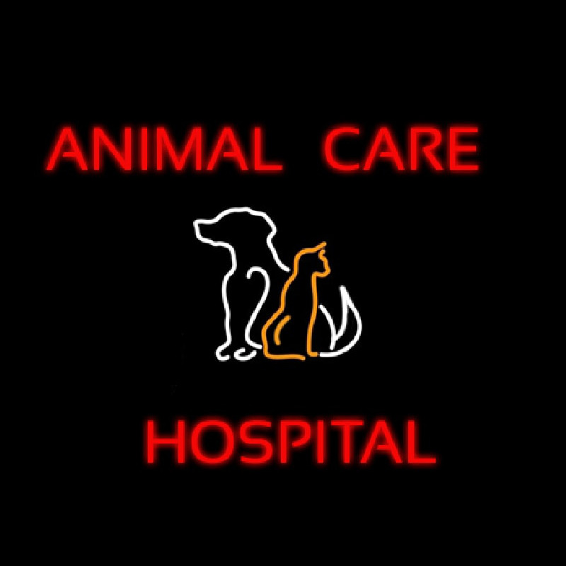 Animal Care Hospital Logo Enseigne Néon