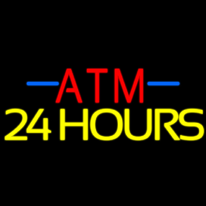 Atm 24 Hrs 1 Enseigne Néon