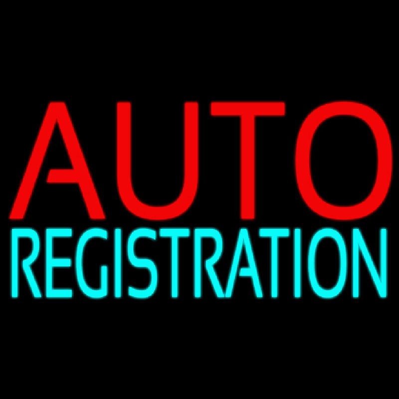 Auto Registration Block Enseigne Néon