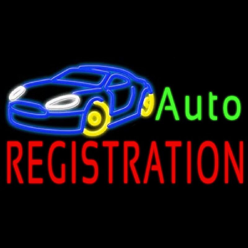 Auto Registration Enseigne Néon