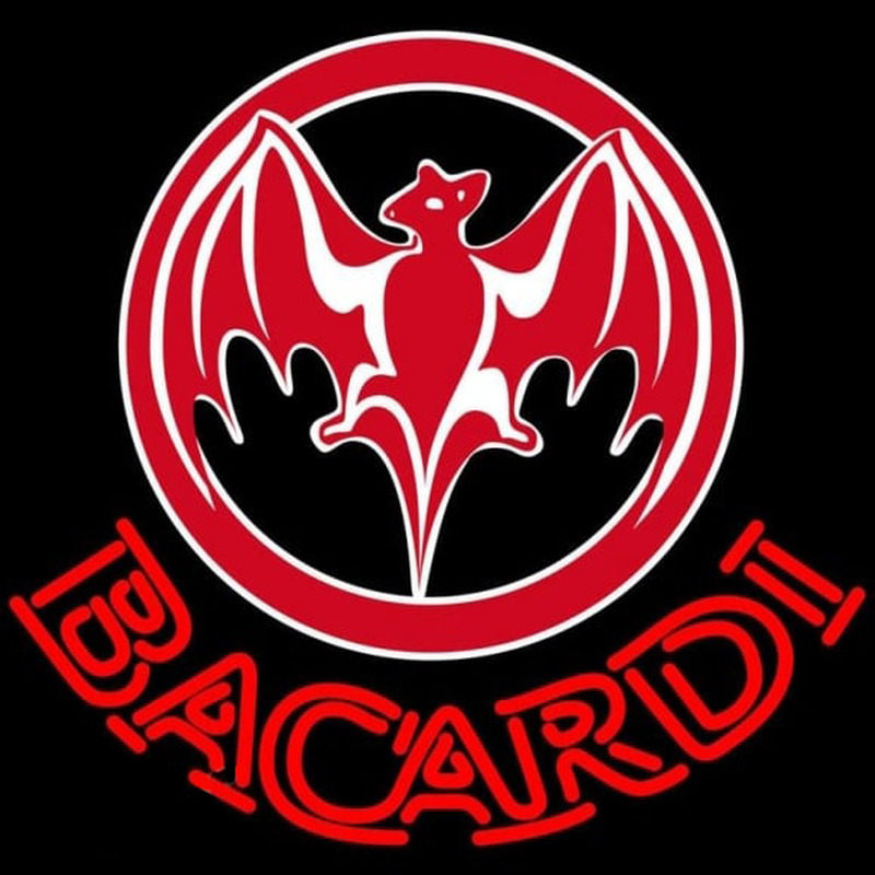 Bacardi Bat Red Logo Rum Sign Enseigne Néon