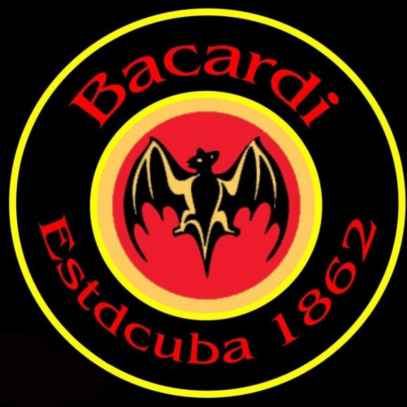 Bacardi Estdcuba 1862 24x24 Rum Sign Enseigne Néon